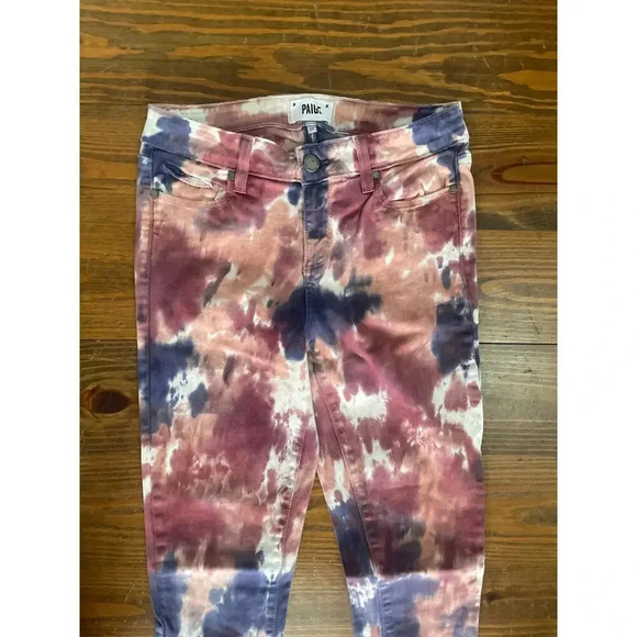 Paige Colorful Verdugo Ultra Skinny Tie Dye Jeans, sz 29 - Picture 5 of 10